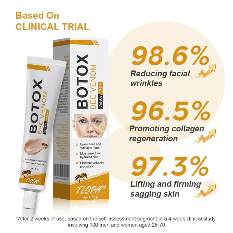 Creme para tratamento instantâneo de rugas com veneno de abelha e botox
